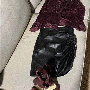 Zara leather skirt